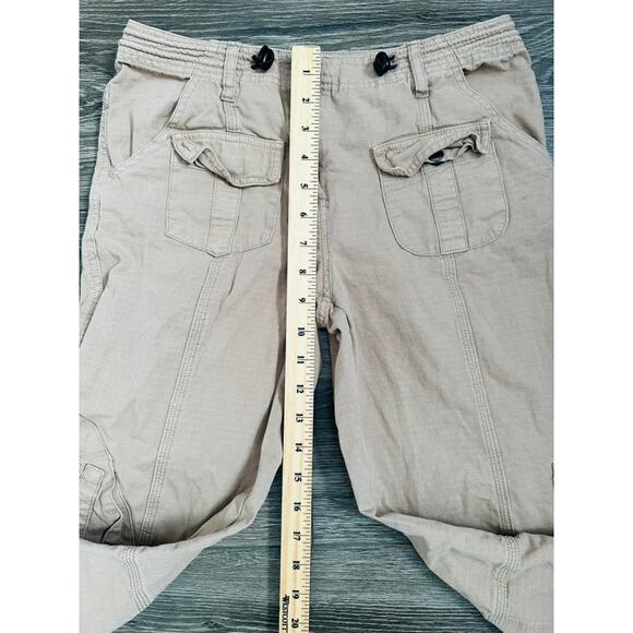 Brandy Melville Kim Cargo Pants Tan - Picture 3 of 9